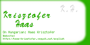 krisztofer haas business card